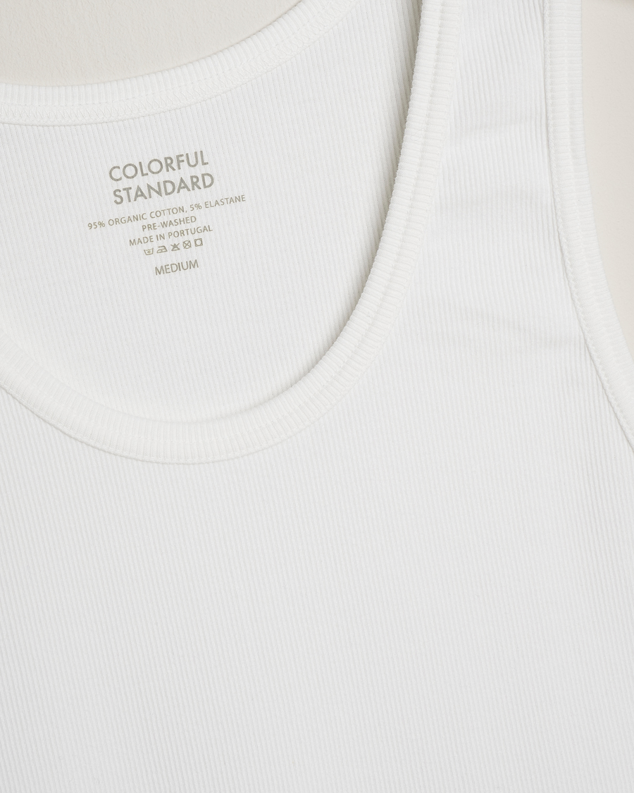 Herre | T-Shirts | Colorful Standard | Organic Rib Tank Top Optical White