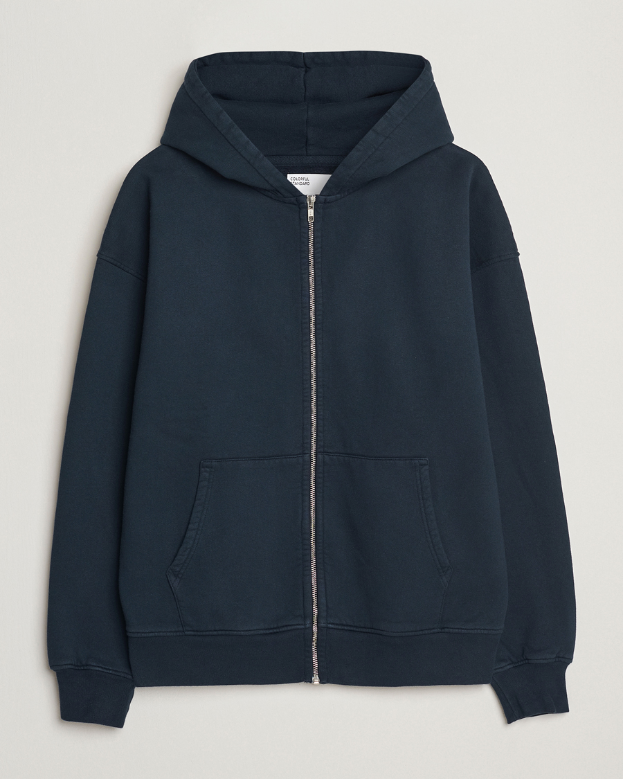 Herre | Trøjer | Colorful Standard | Classic Organic Full Zip Hoodie Navy Blue