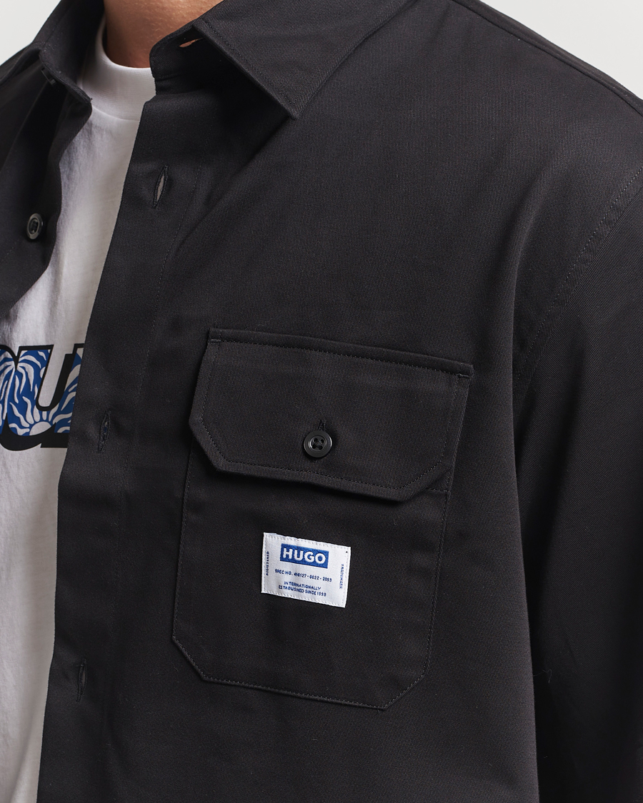 Herre | Skjorter | HUGO | Ekyno Workwear Short Sleeve Shirt Black