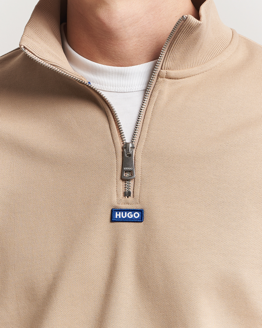 Herre | Trøjer | HUGO | Neeler Half Zip Sweatshirt Medium Beige