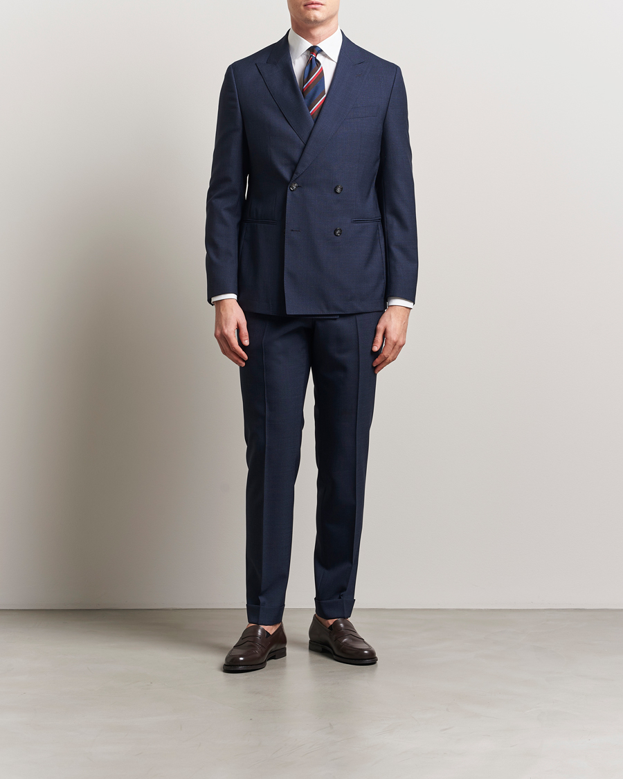 Herre | Jakkesæt | BOSS BLACK | Huge Wool Double Breasted Suit Navy