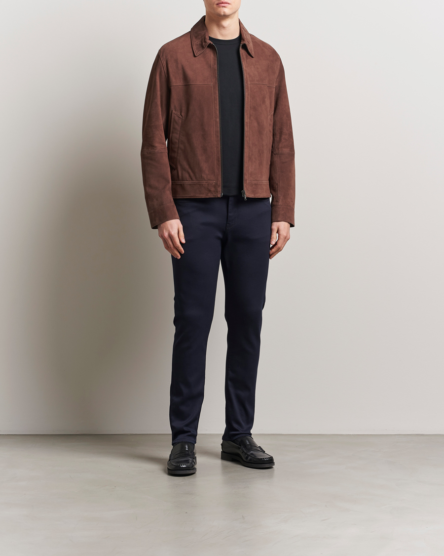 Herre | Jakker | BOSS BLACK | Malbano Suede Jacket Dark Brown