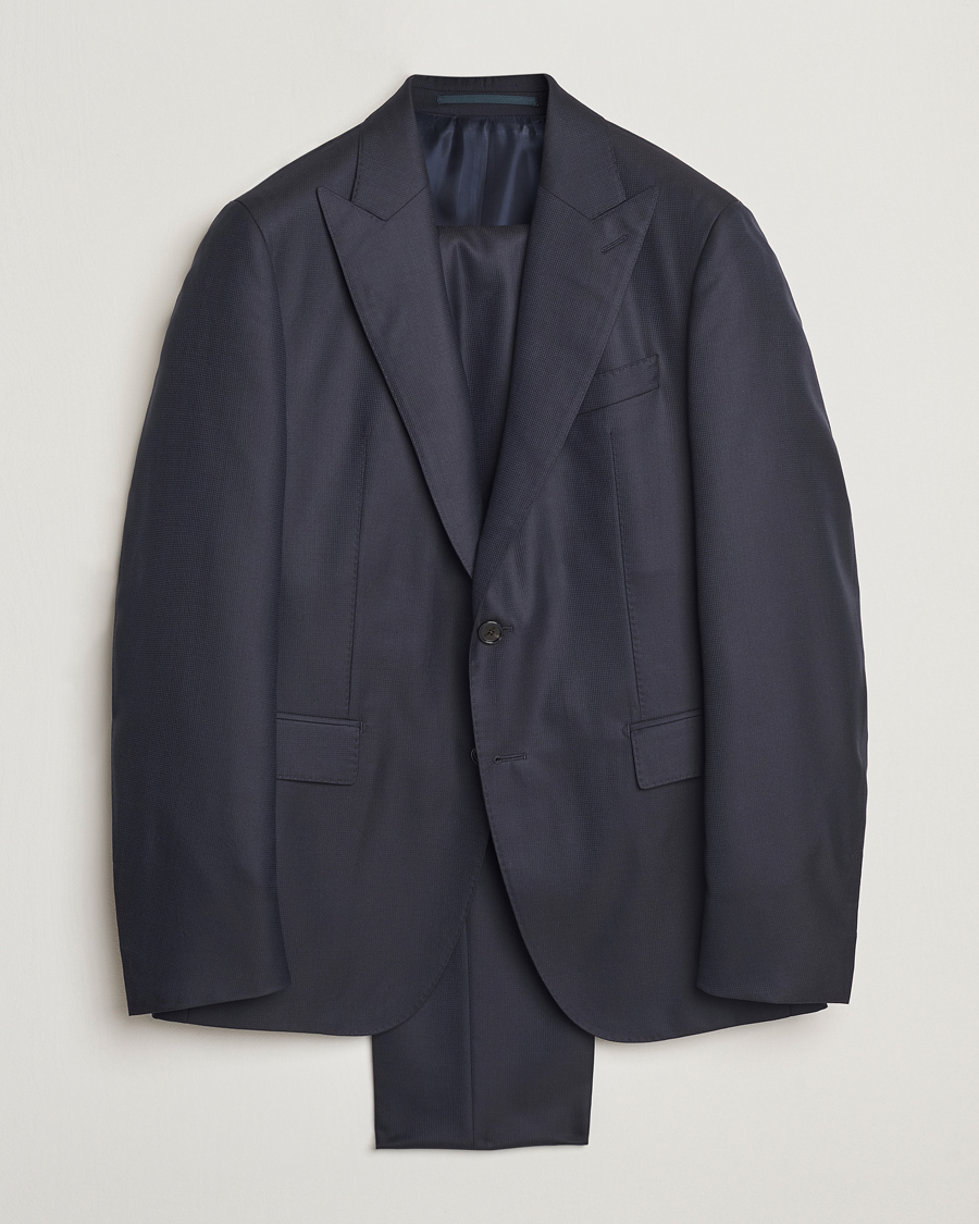 Herre | Jakkesæt | BOSS CAMEL | Harvers Cotton/Silk Suit Dark Blue