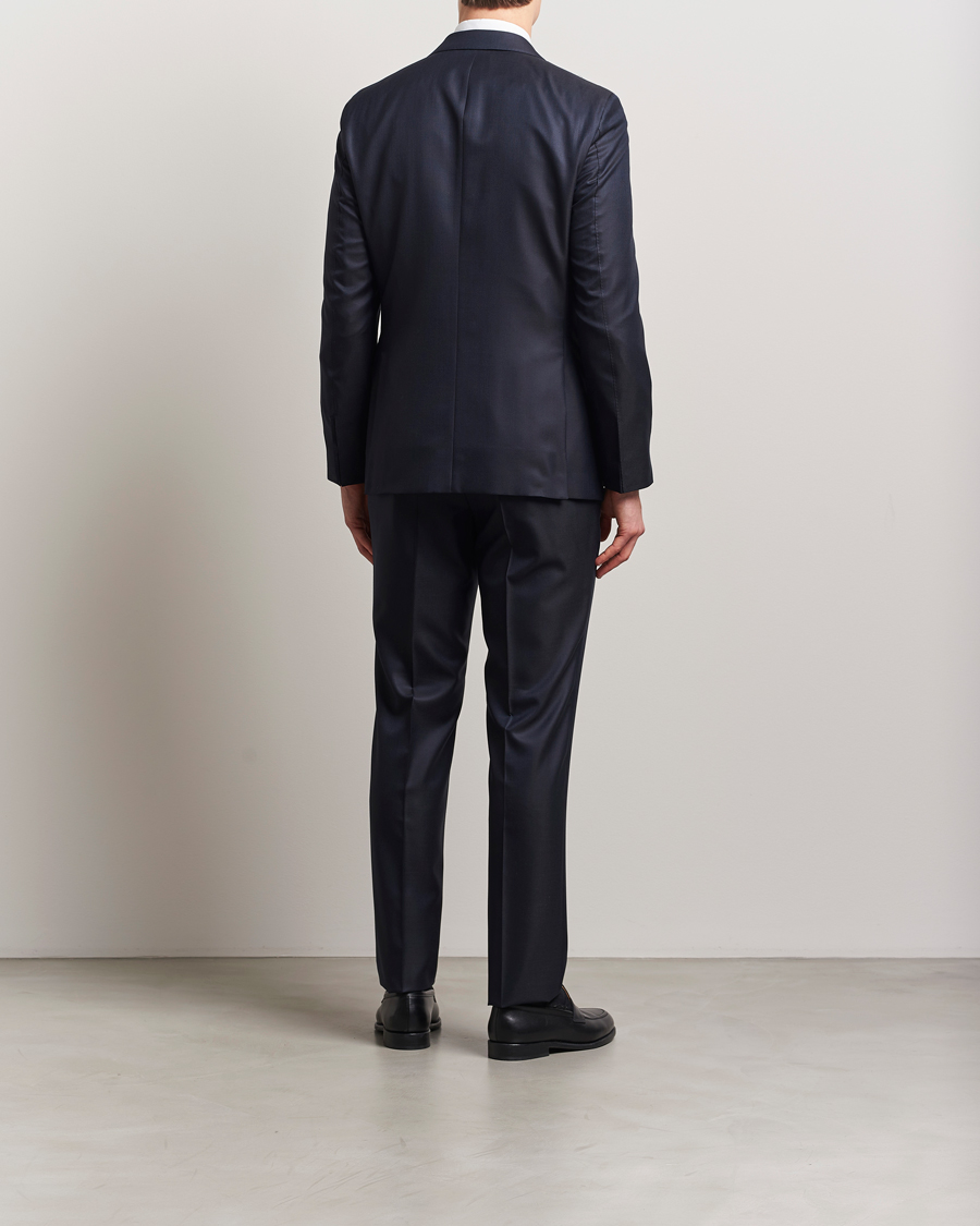 Herre | Jakkesæt | BOSS CAMEL | Harvers Cotton/Silk Suit Dark Blue