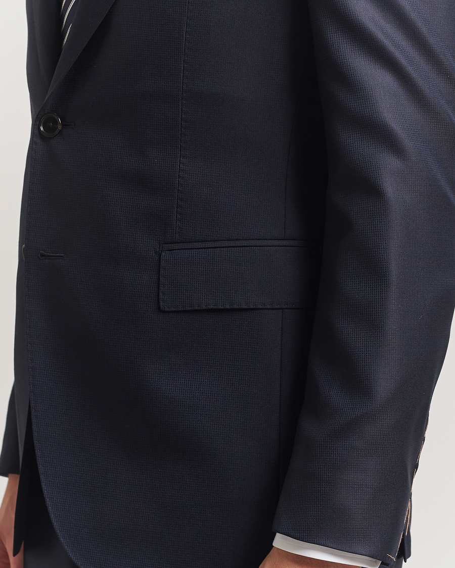 Herre | Jakkesæt | BOSS CAMEL | Harvers Cotton/Silk Suit Dark Blue
