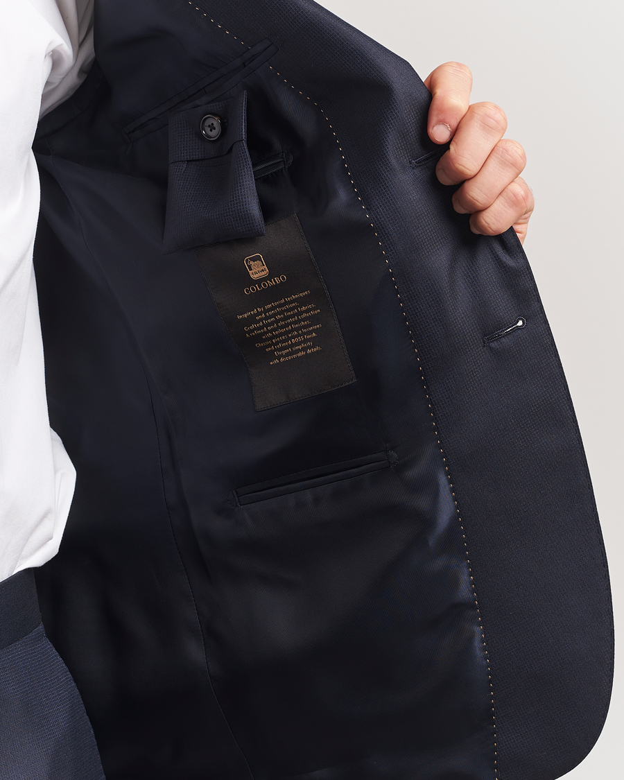 Herre | Jakkesæt | BOSS CAMEL | Harvers Cotton/Silk Suit Dark Blue
