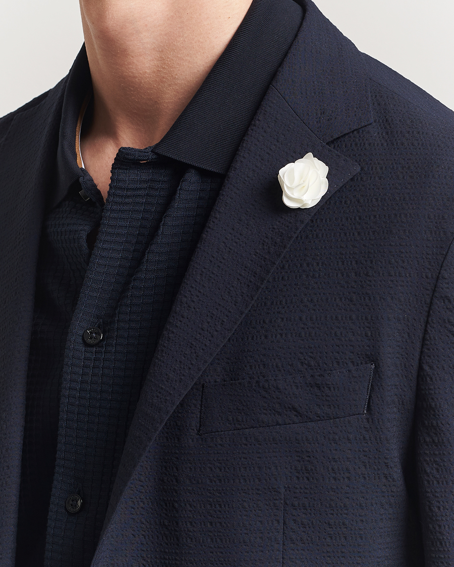Herre | Blazere & jakker | BOSS BLACK | Hanry Seersucker Patch Pocket Blazer Dark Blue