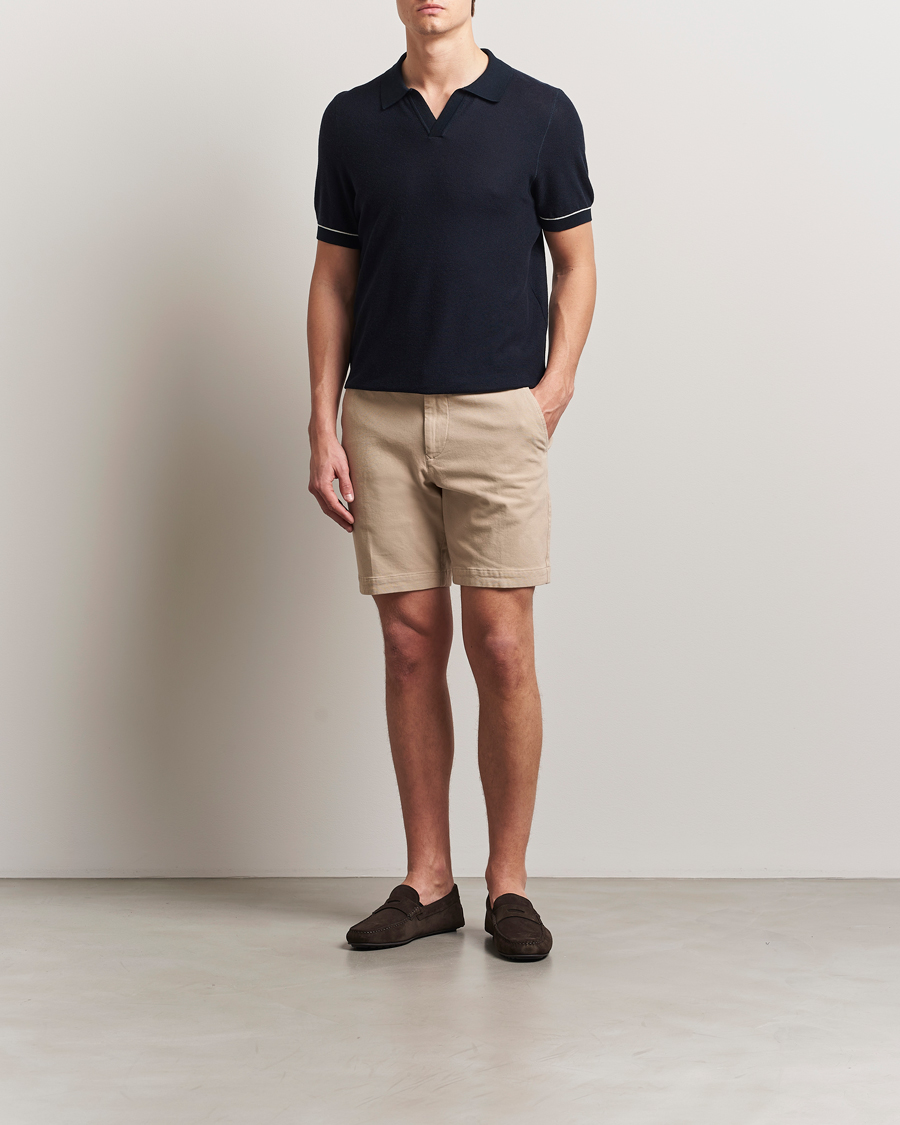Herre | Shorts | BOSS BLACK | Slice Structured Cotton Shorts Light Beige