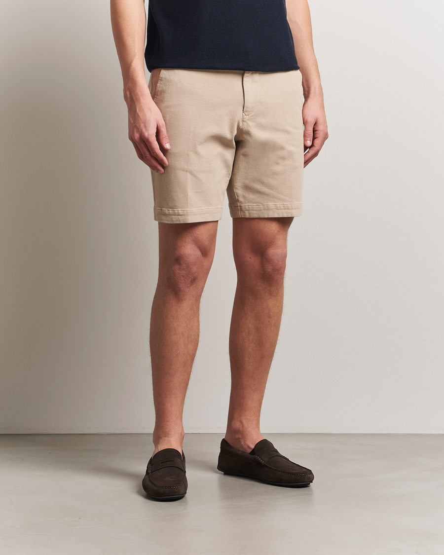 Herre | Shorts | BOSS BLACK | Slice Structured Cotton Shorts Light Beige