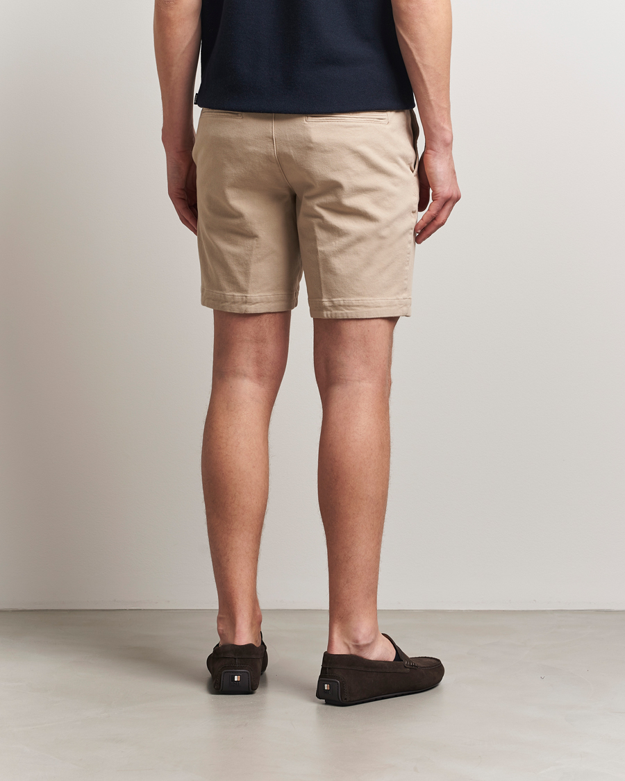 Herre | Shorts | BOSS BLACK | Slice Structured Cotton Shorts Light Beige