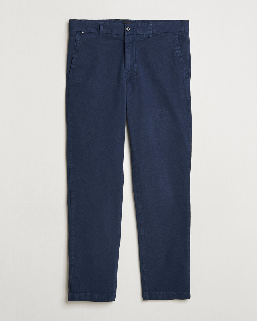 Herre | Chinos | BOSS BLACK | Kaiton Structured Cotton Pants Dark Blue