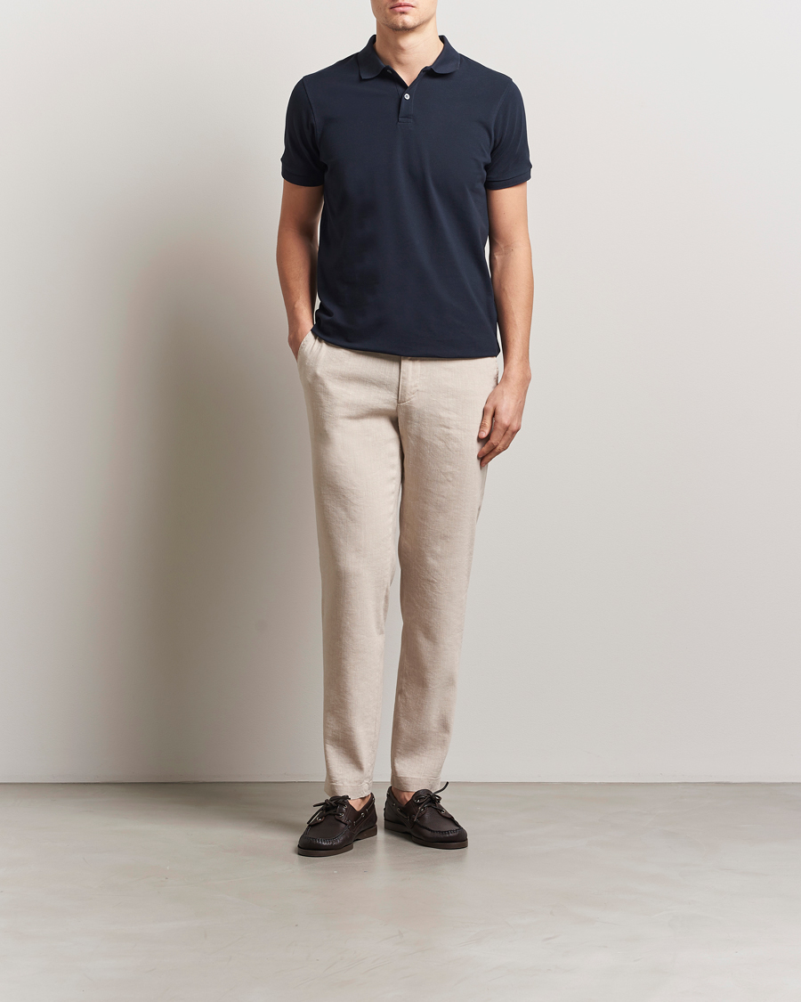 Herre | Bukser | BOSS BLACK | Kane Linen Blend Drawstring Trousers Light Beige