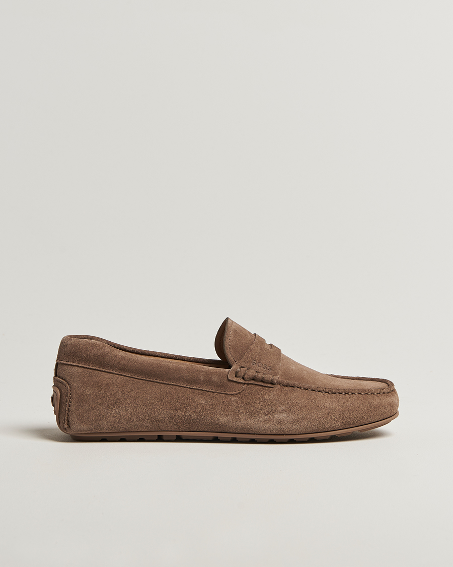 Herre | Loafers | BOSS BLACK | Noel Suede Moccasin Medium Beige