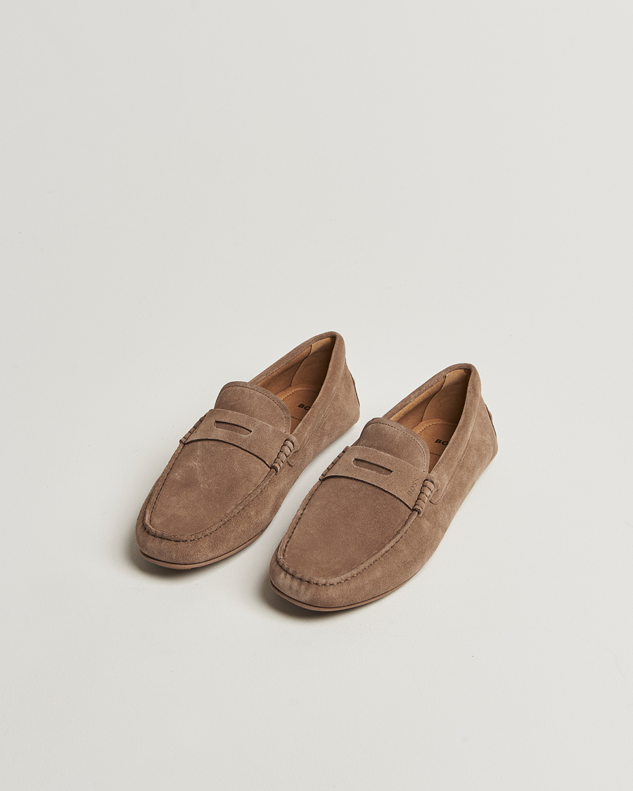 Herre | Loafers | BOSS BLACK | Noel Suede Moccasin Medium Beige
