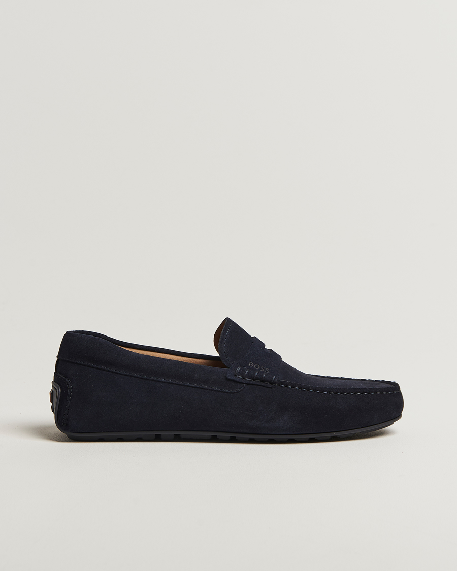 Herre | Loafers | BOSS BLACK | Noel Suede Moccasin Dark Blue