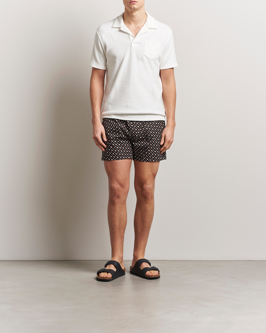 Herre | Badebukser | BOSS BLACK | Manu Monogram Swimshorts Black