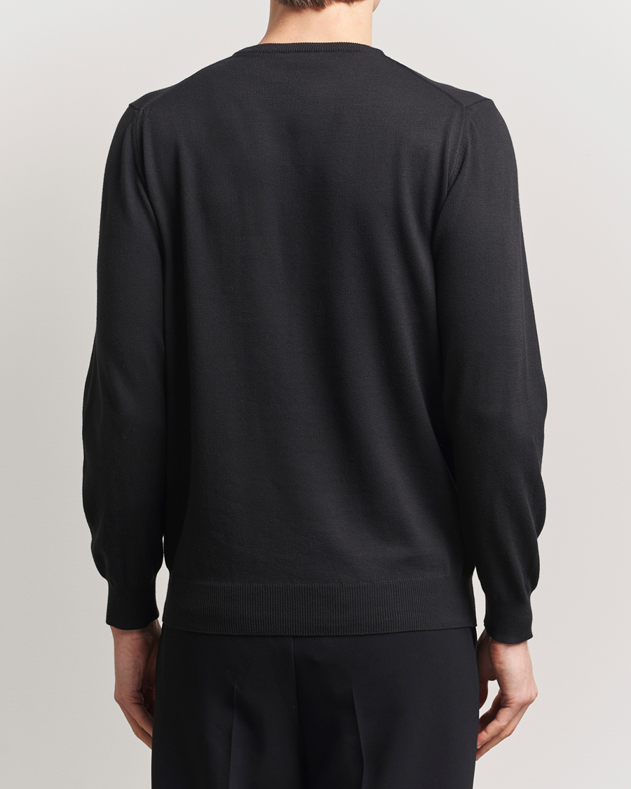 Herre | Trøjer | Morgano | Supersoft Egyptian Cotton Crew Neck Black