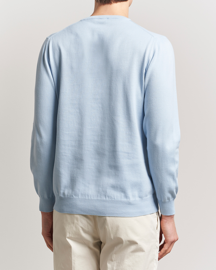 Herre | Trøjer | Morgano | Supersoft Egyptian Cotton Crew Neck Light Blue