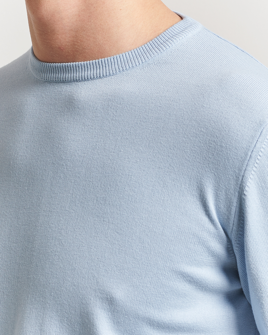 Herre | Trøjer | Morgano | Supersoft Egyptian Cotton Crew Neck Light Blue