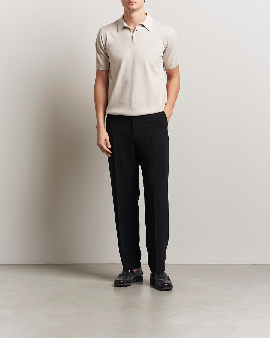 Herre | Polotrøjer | Morgano | Supersoft Egyptian Cotton Polo Light Beige