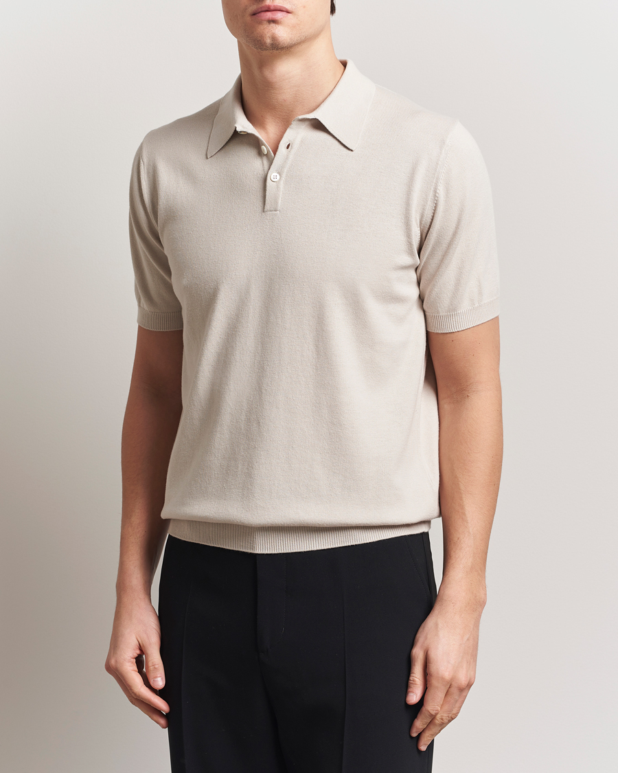 Herre | Polotrøjer | Morgano | Supersoft Egyptian Cotton Polo Light Beige
