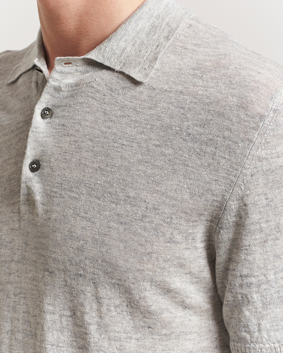 Herre | Polotrøjer | Morgano | Linen Polo Grey