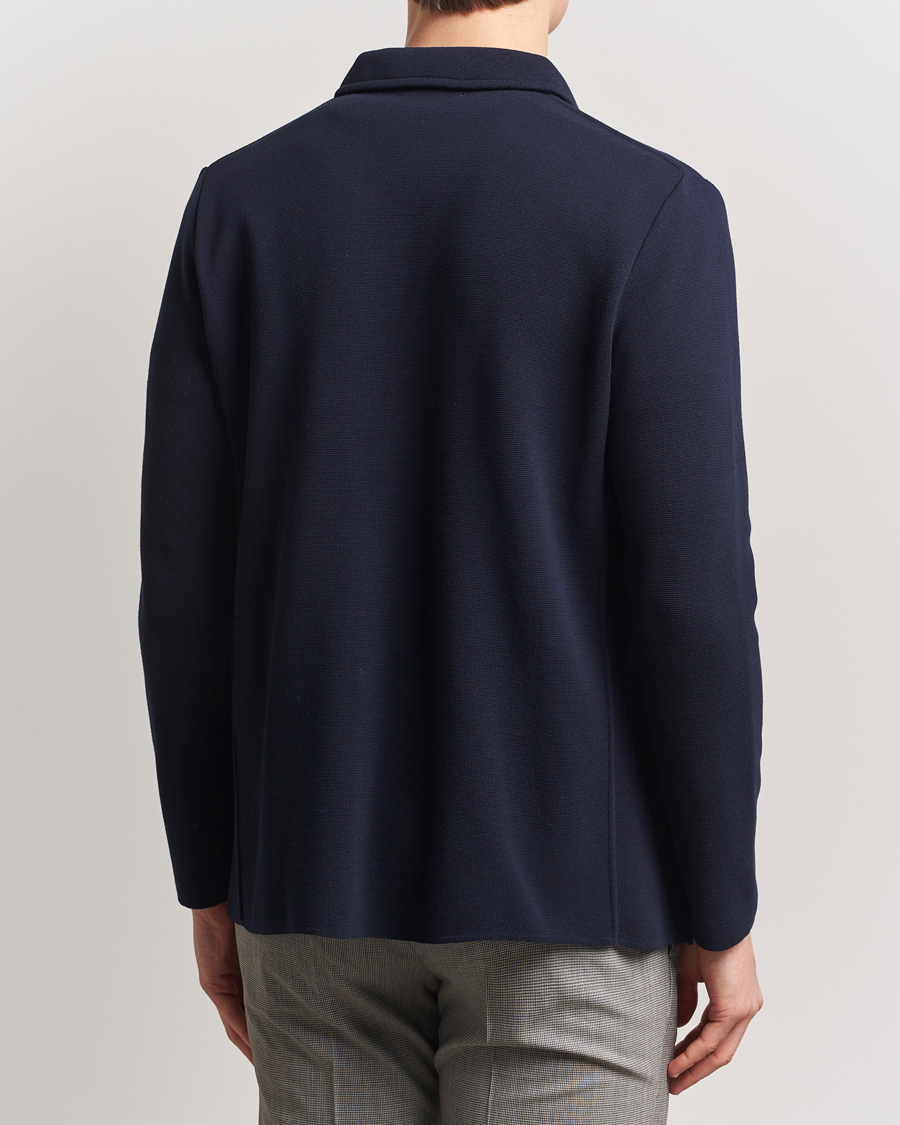 Herre | Blazere & jakker | Lardini | Knitted Pocket Shirt Jacket Navy