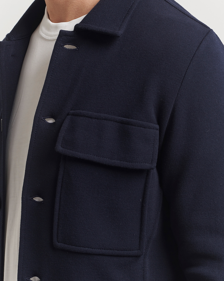 Herre | Blazere & jakker | Lardini | Knitted Pocket Shirt Jacket Navy