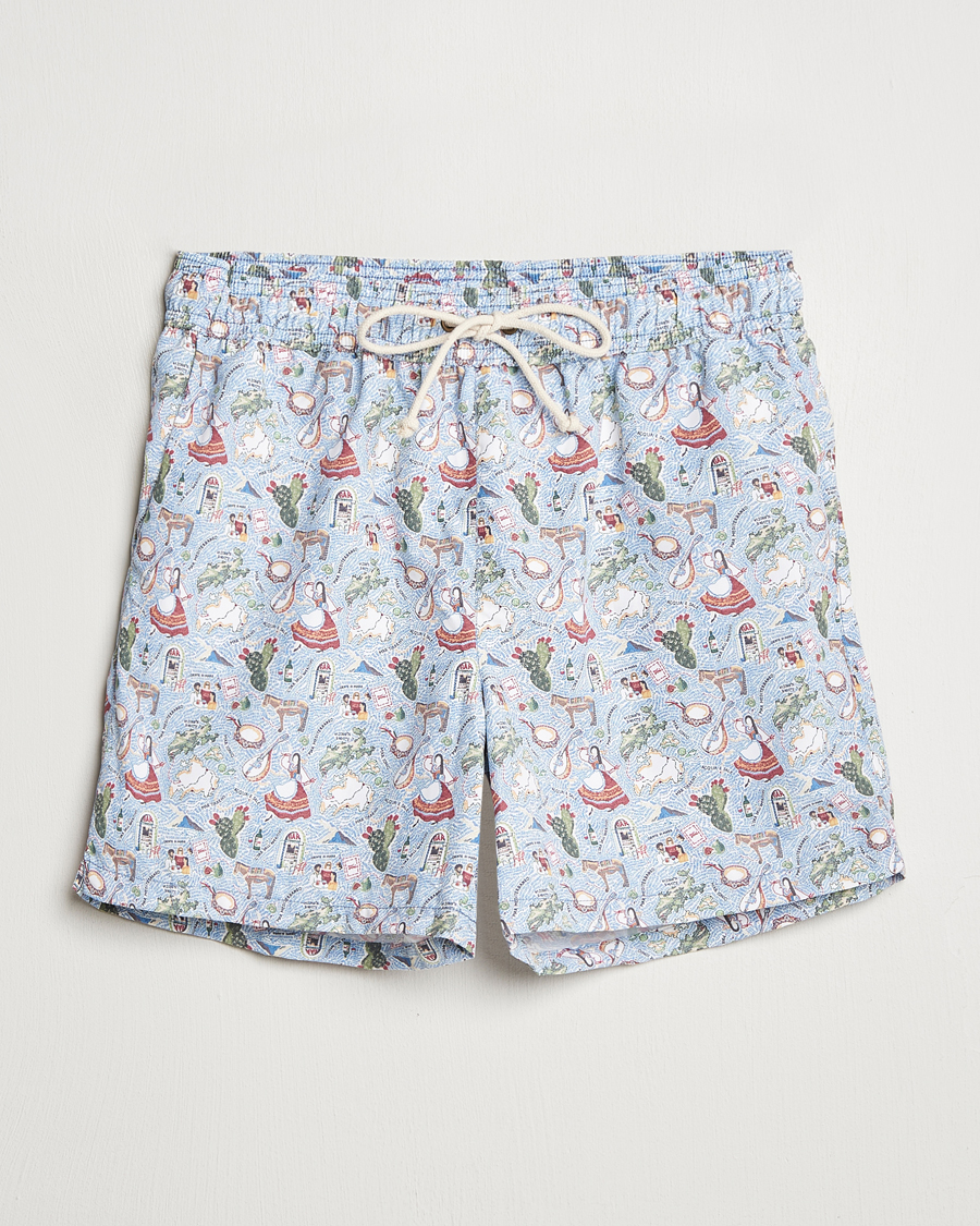 Herre | Badebukser | Ripa Ripa | Printed Swimshorts Blue