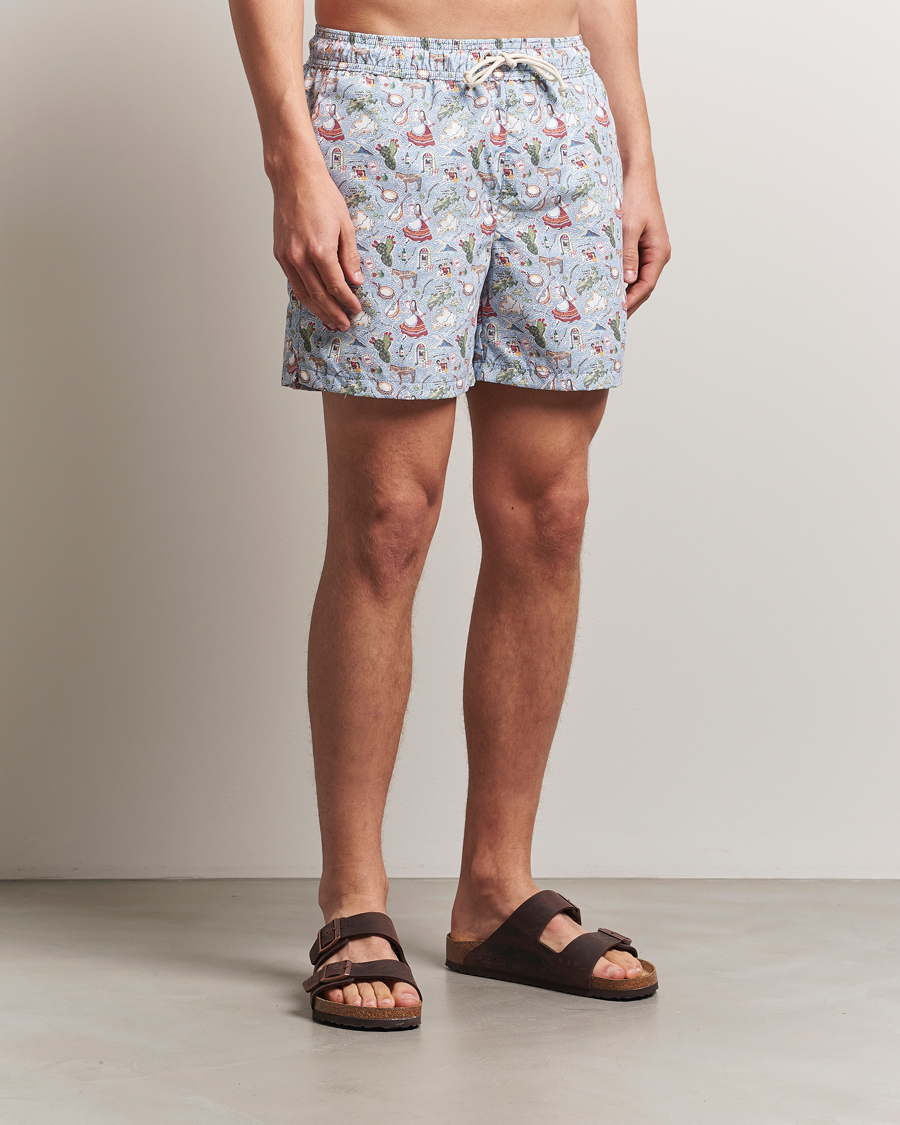 Herre | Badebukser | Ripa Ripa | Printed Swimshorts Blue