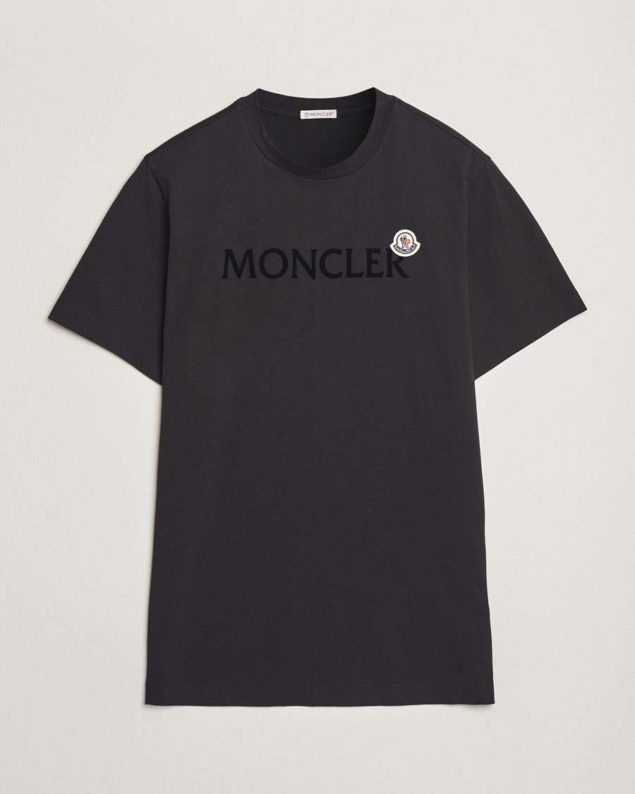 Herre | T-Shirts | Moncler | Lettering Logo T-Shirt Black