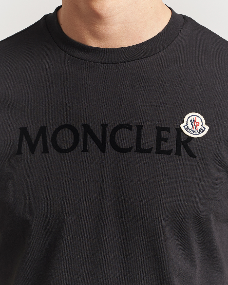 Herre | T-Shirts | Moncler | Lettering Logo T-Shirt Black