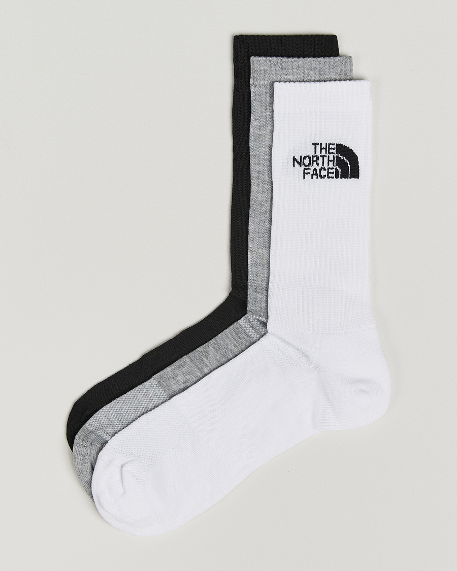 Herre | Strømper | The North Face | 3-Pack Sport Crew Sock White/Grey/Black