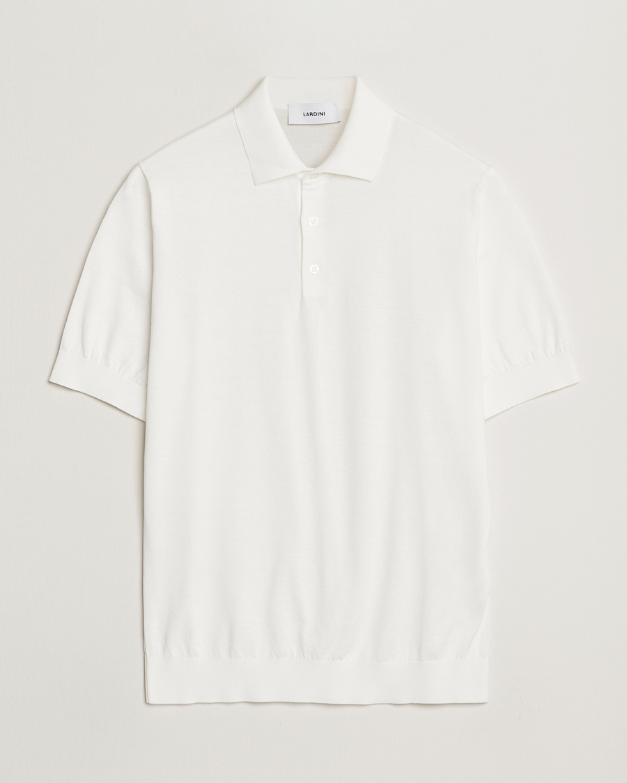 Herre | Polotrøjer | Lardini | Knitted Cotton Polo White