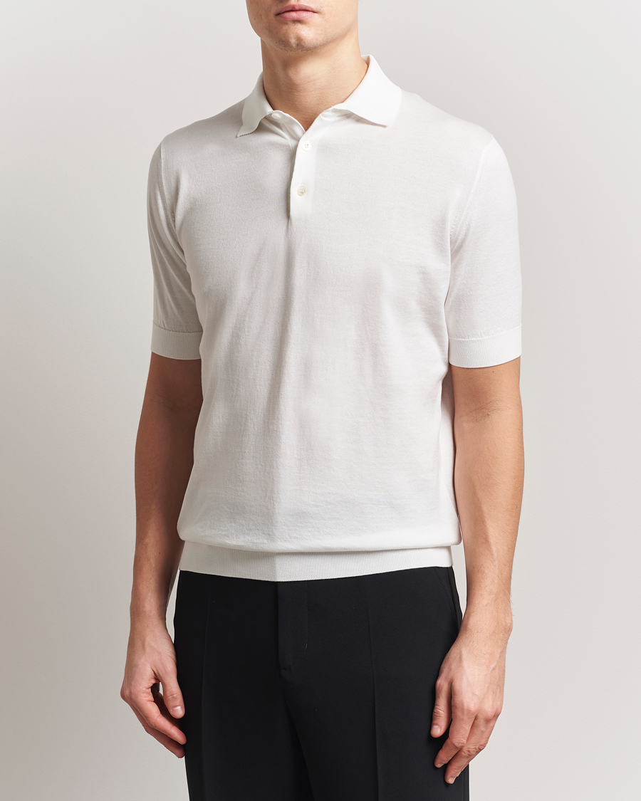 Herre | Polotrøjer | Lardini | Knitted Cotton Polo White