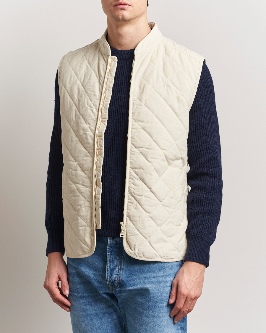 Herre | Jakker | Morris | Teddy Quilted Cord Vest Khaki