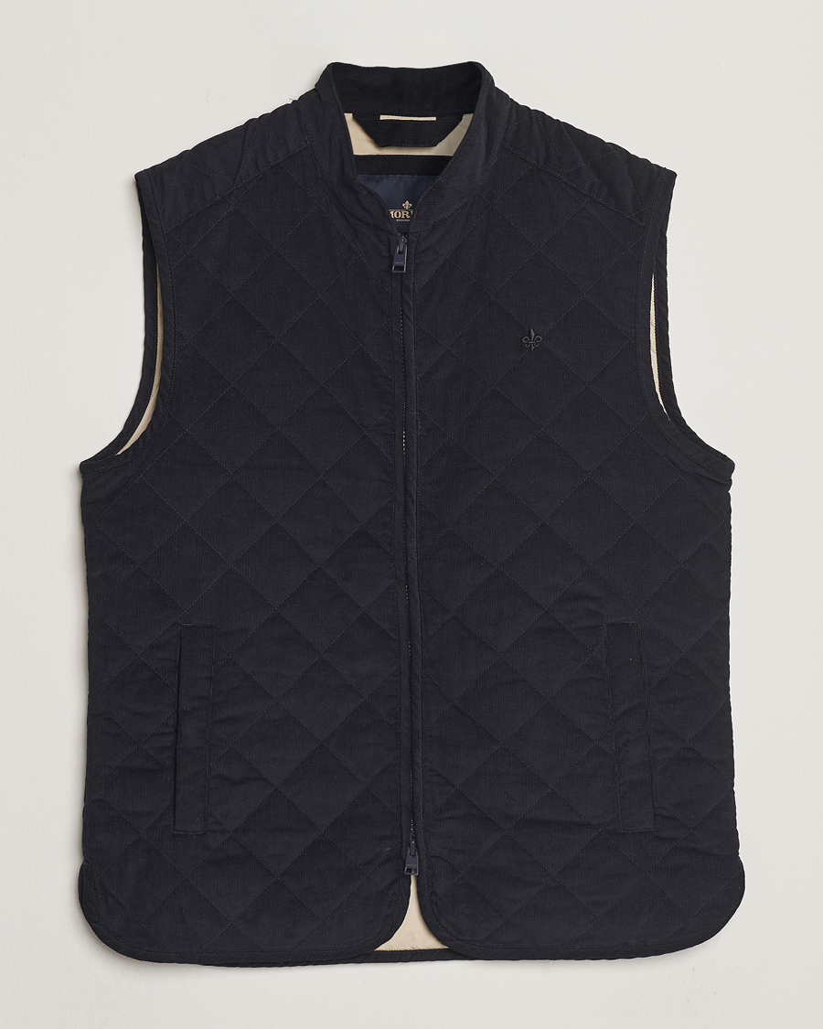 Herre | Veste | Morris | Teddy Quilted Cord Vest Navy
