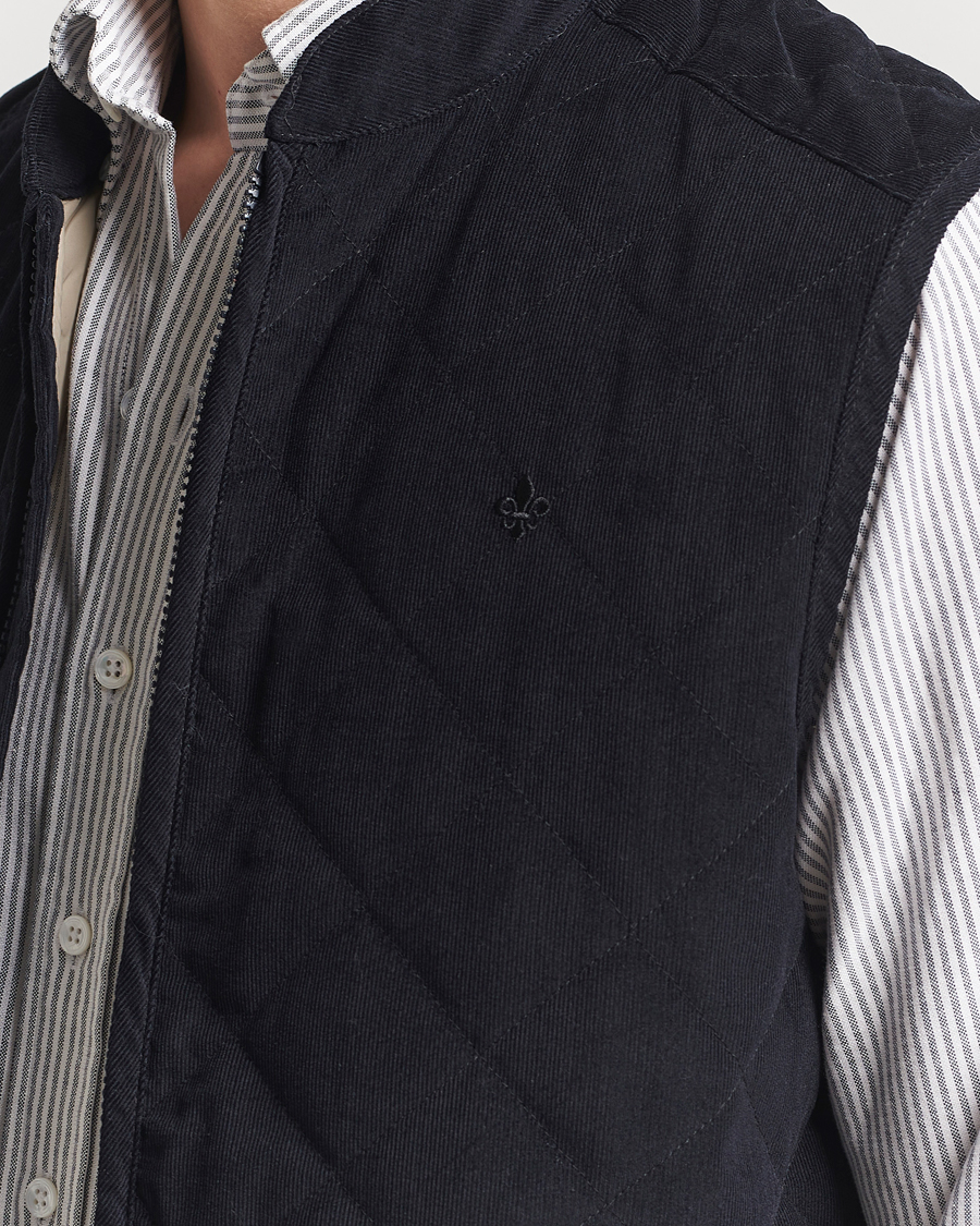 Herre | Veste | Morris | Teddy Quilted Cord Vest Navy