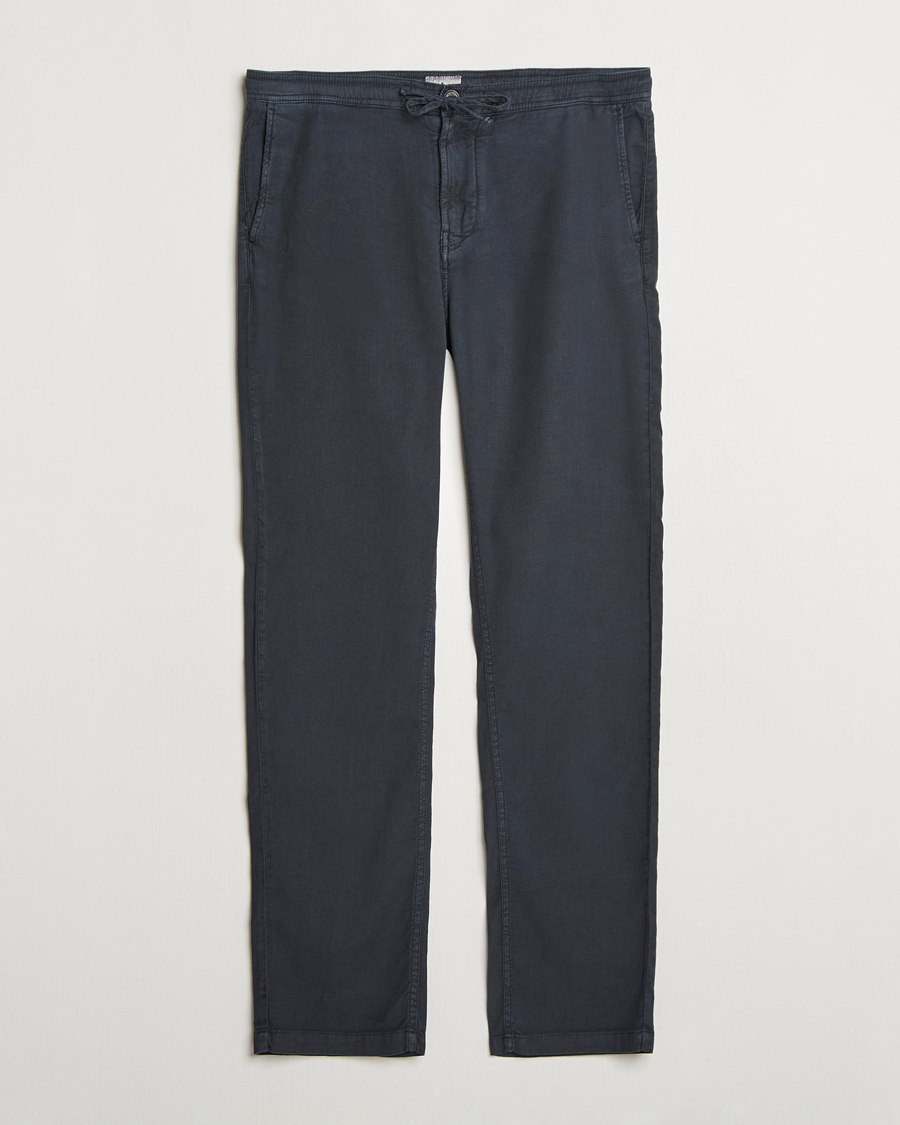 Herre | Bukser | Morris | Fenix Linen/Cotton Trousers Blue