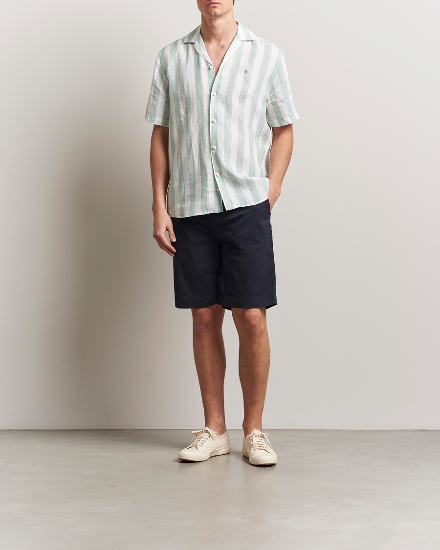 Herre | Skjorter | Morris | Resort Linen Shirt Green