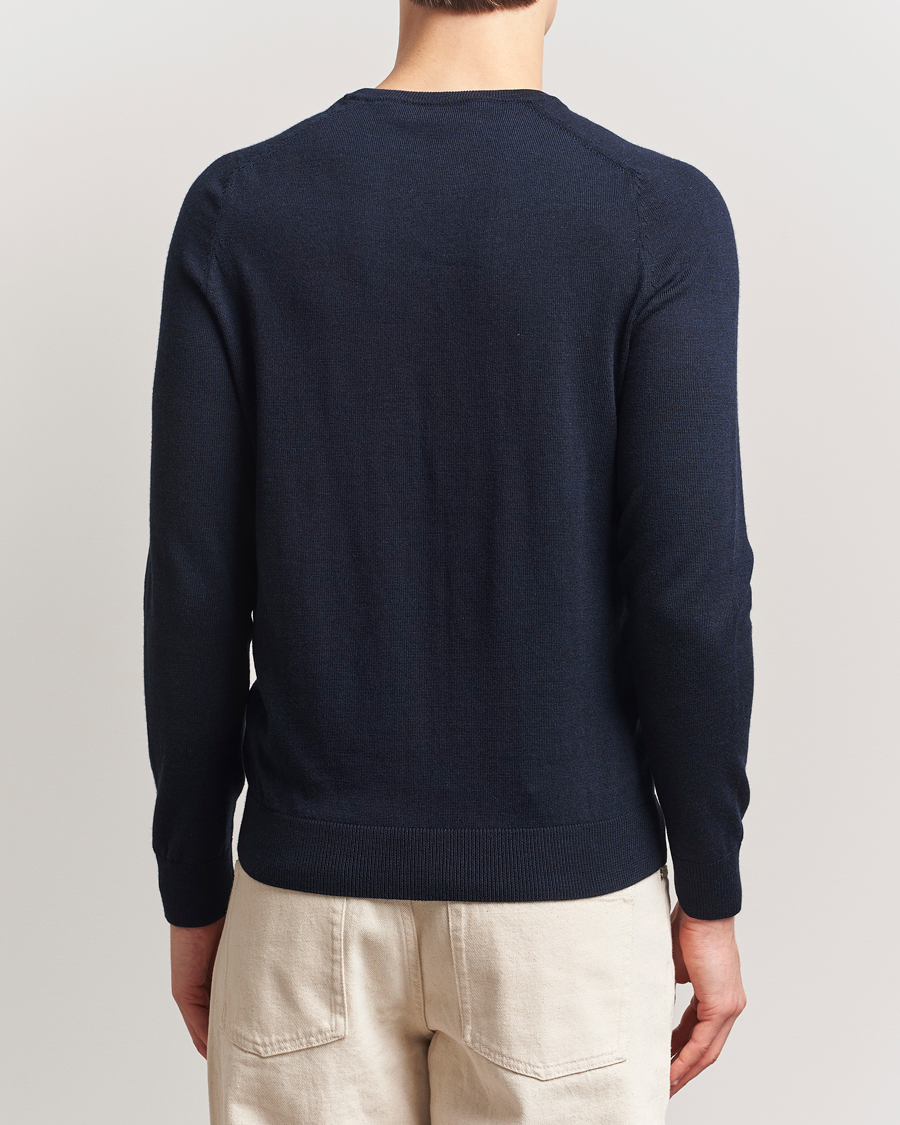 Herre | Trøjer | Morris | Merino O-Neck Navy