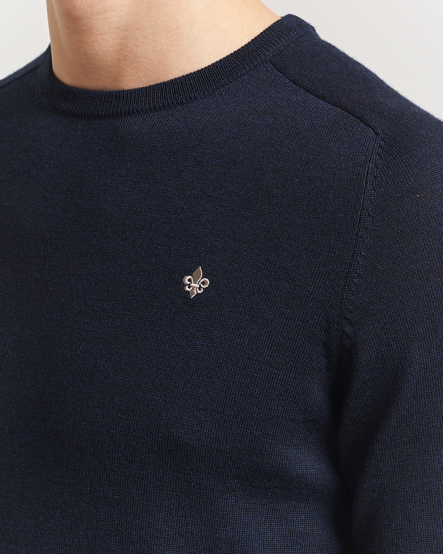 Herre | Trøjer | Morris | Merino O-Neck Navy