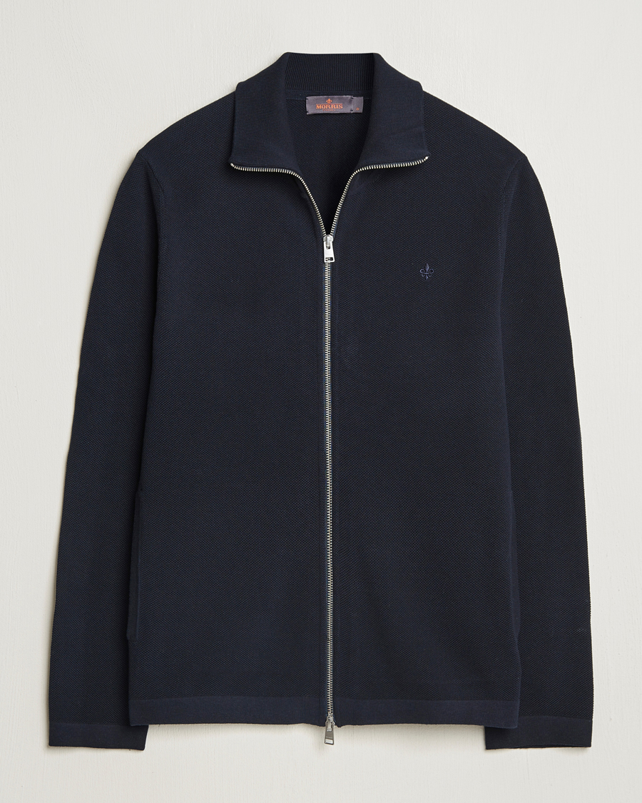 Herre | Trøjer | Morris | Jake Zip Cardigan Dark Blue