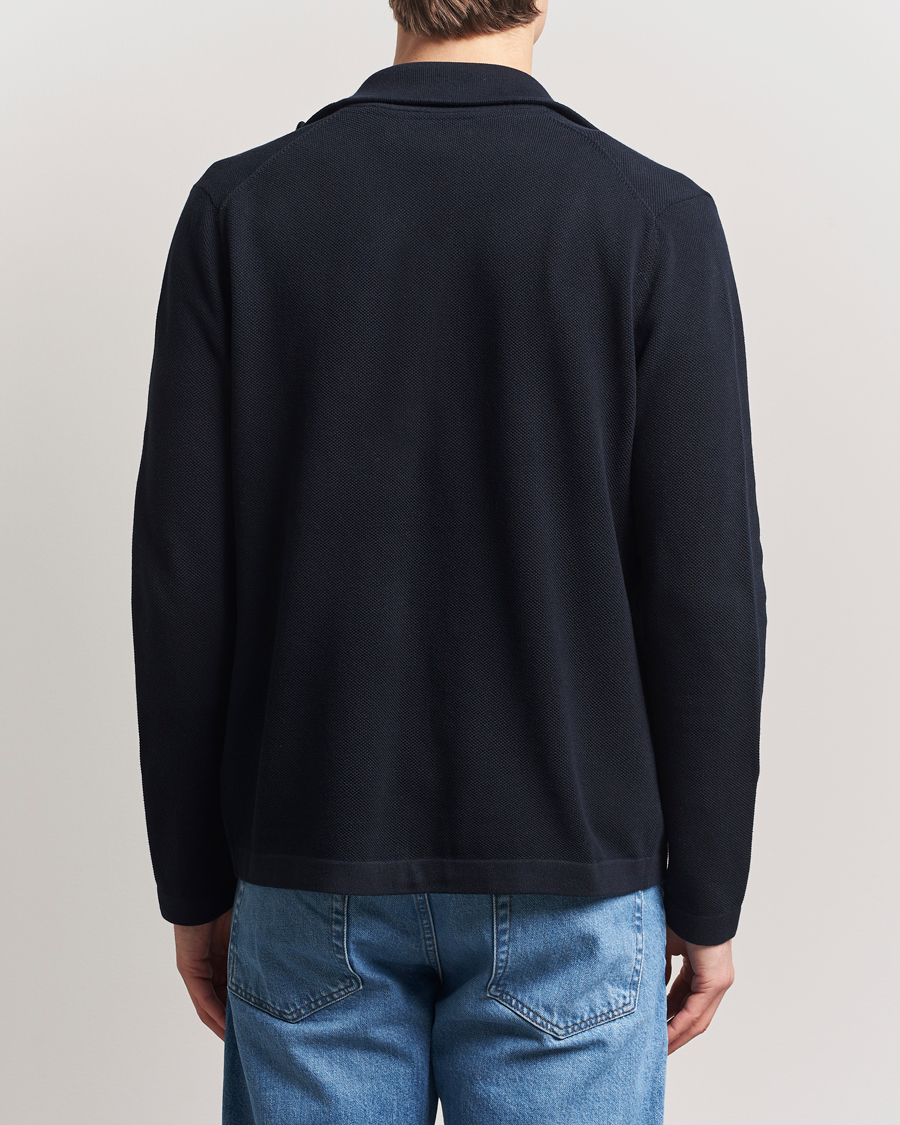 Herre | Trøjer | Morris | Jake Zip Cardigan Dark Blue