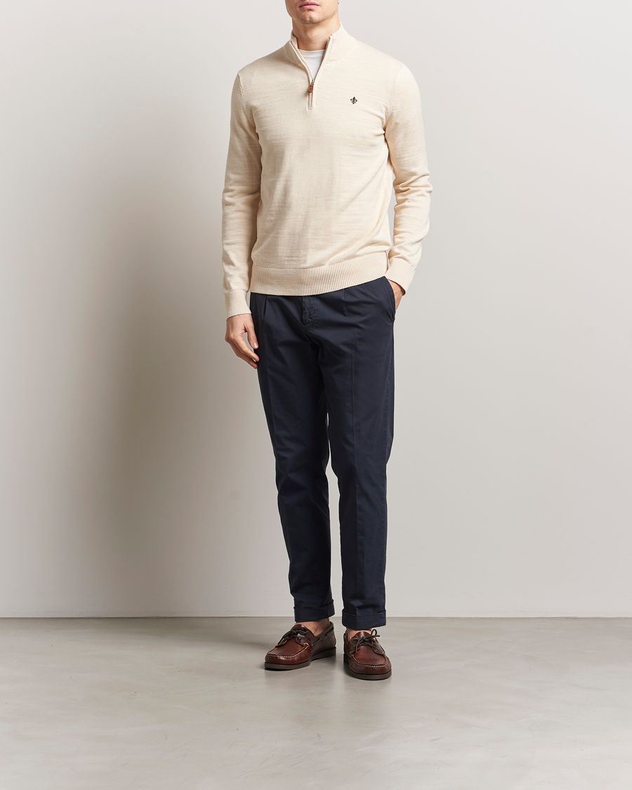 Herre | Trøjer | Morris | Randall Half Zip Off White