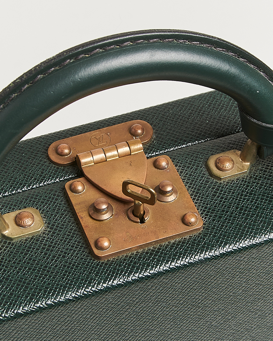 Herre | Pre-Owned & Vintage Bags | Louis Vuitton Pre-Owned | Diplomat Briefcase Taiga Green