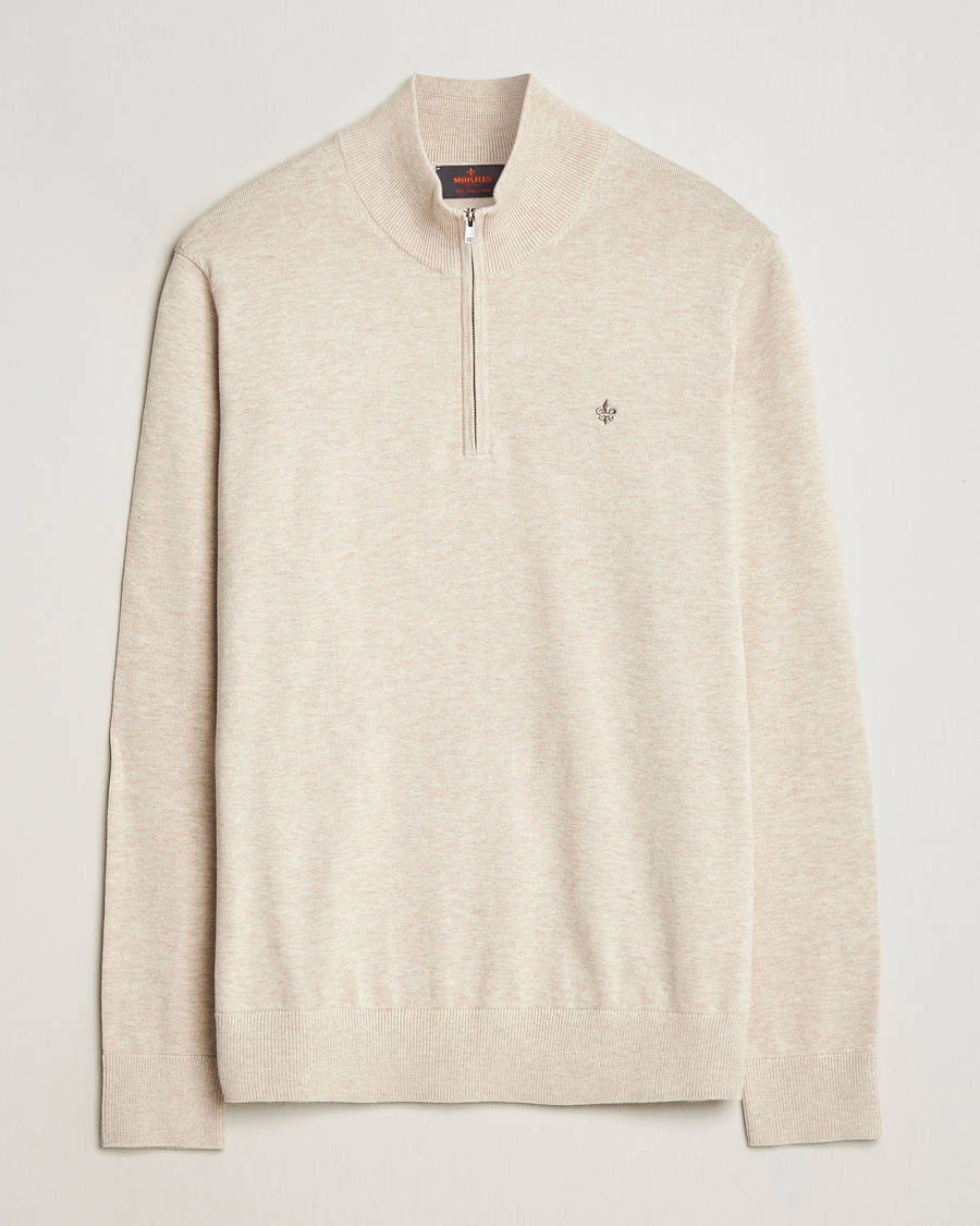 Herre | Trøjer | Morris | Riley Cotton Half Zip Khaki