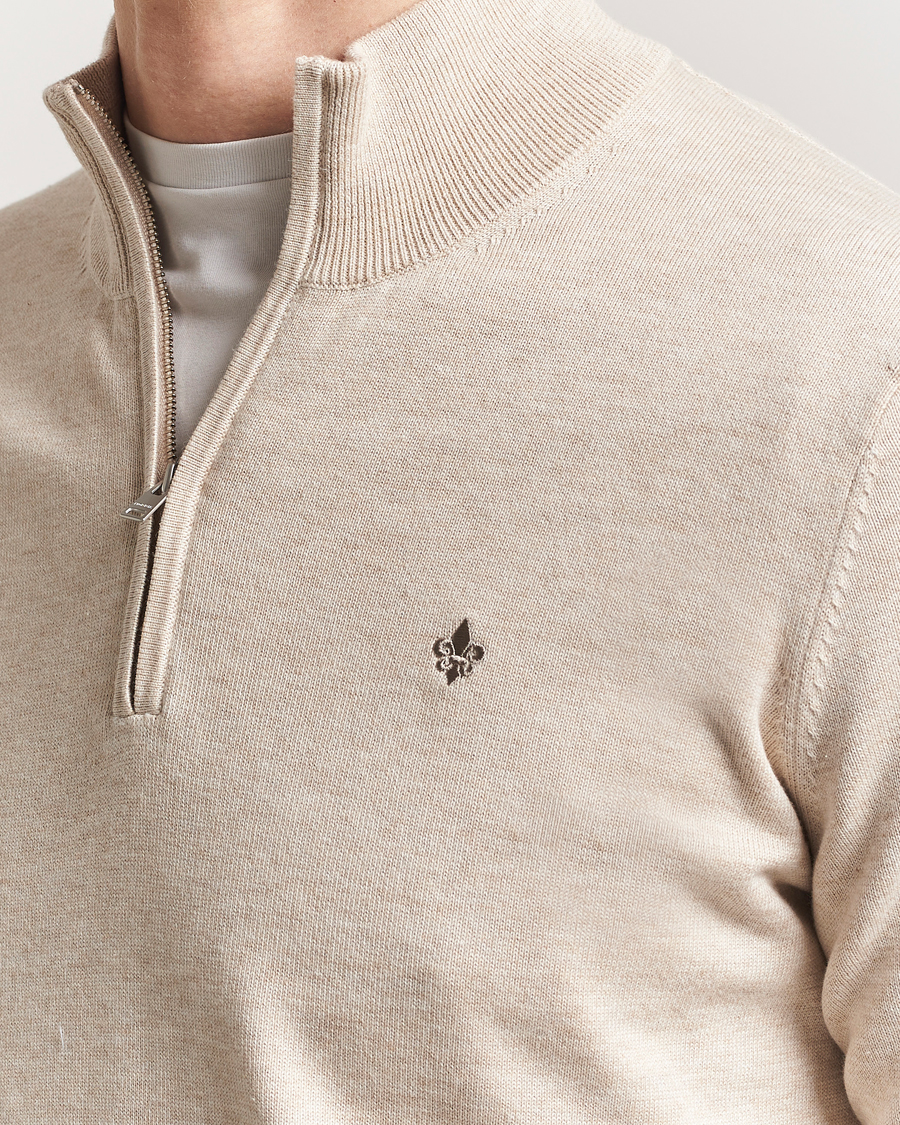 Herre | Trøjer | Morris | Riley Cotton Half Zip Khaki
