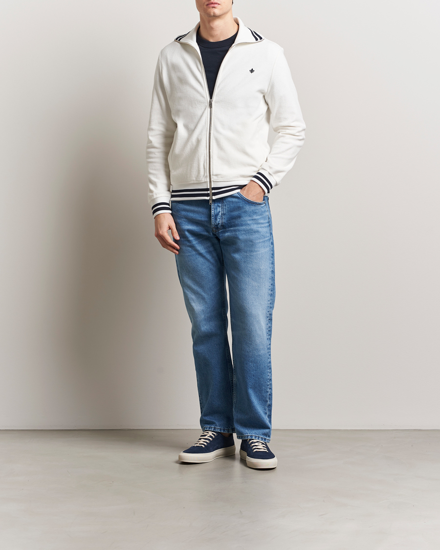 Herre | Trøjer | Morris | Reedford Terry Zip Cardigan Off White