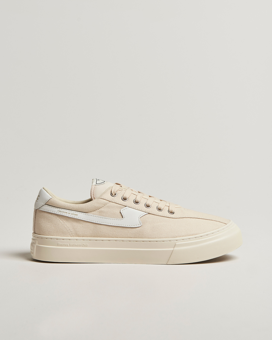 Herre | Sneakers | Stepney Workers Club | Dellow S-Strike Cupsole Canvas Sneaker Ecru/White